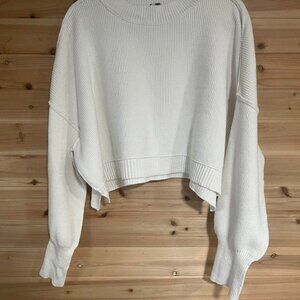 Free People - Cream Crop Sweater